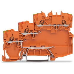 Kostka zaciskowa na szynie DIN WAGO poziomy: 3 24 → 16AWGWciskany zacisk Cage Clamp TOPJOB S