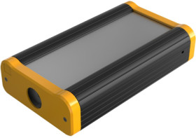 PA/PVC handheld enclosure, (L x W x H) 191 x 330 x 76 mm, yellow/black (RAL 1003), IP65, 029121000