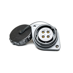 Złącze wielostykowe przemysłowe 4-pinowe Montaż na kołnierzu Gniazdo RS PRO