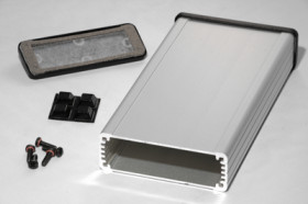 Aluminum RF enclosure, (L x W x H) 160 x 84 x 28 mm, natural, IP54, 1457J1602E