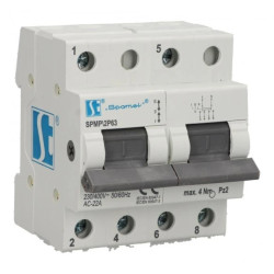 Przełącznik modułowy zasilania I-0-II (sieć-agregat) 63A 2P SPMP2P63