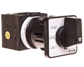 Przełącznik woltomierza L1-L2/L1-L3/L2-L3-0-0-L1/0-L2/0-L3 3P 20A do wbudowania T0-3-8007/EZ 098186