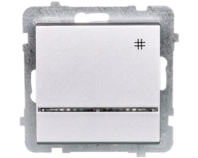 SONATA Łącznik krzyżowy z podświetleniem srebro mat ŁP-4RS/m/38