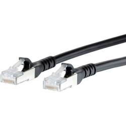 Metz Connect 1308452000-E RJ45 Patch Cable Cat 6A S/FTP 2.0m Black 1pc