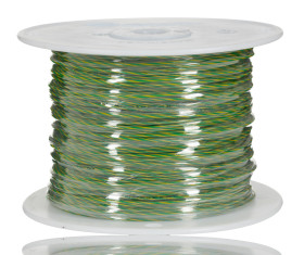 Przewód montażowy 0,52 mm² Zielony/Żółty Alpha Wire PVC 20 AWG 300 V dł. 305m 10/0,25 mm +105°C Właściwości CA 65, CSA,