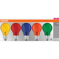 OSRAM 4058075433922 LED STAR D&#xC9;COR CLASSIC A 2.5W 622 Yellow E27 Bulb