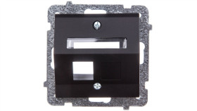 Sonata Obudowa Gniazda Komputerowego Pojedynczego Skośna Czarny Metalik...