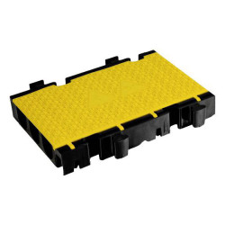 DEFENDER 86900250 Cable Bridge 3 Channels 500mm Polyurethane Black/Yellow