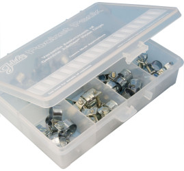 Zestaw opasek zaciskowych 54 Piece Stal miękka ocynkowana Zacisk paliwa mini, zacisk z nakrętką i śrubą, 7 → 9mm