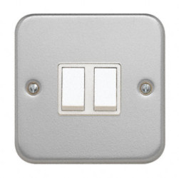 Włącznik światła, 10A, 250V, 2-przyciskowy, 1-biegunowy, IP2X, Contactum