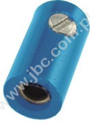 RB-184 BL Gniazdko na przewód, 2,6mm, izolowane, przykr., niebieski, RB184BL, WYPRZEDAŻ