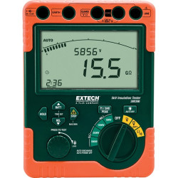 Tester izolacji 380396 Tester izolacji 380396 500 V, Umax 5000 V, Extech 60 GΩ CAT IV