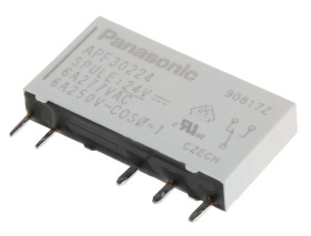 Przekaźnik mocy 24V dc SPDT Panasonic 170mW, montaż PCB 3388Ω