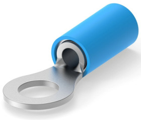 Insulated ring cable lug, 1.25-2.0 mm², AWG 16, 5 mm, blue, 31903