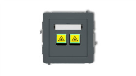 Deco Mechanizm Gniazda Światłowodowego/Optycznego Podwójnego Grafitowy Mat...