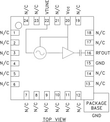 VCO SMT w/Buffer Amplifier, 3.15 - 3.4 GHz