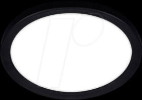 50956 Ceiling light fixture, 12 W, 1200 lm, 3000 K, black ring