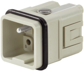 Pin contact insert, 1, 5 pole, unequipped, crimp connection, with PE contact, 1912440000