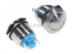 Przycisk chwil. 19mm wypukły stal 36V