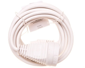 Kabel przedłużajacy (przedłużacz) 5m biały 1x230V H05VV-F3G1,5 1168444