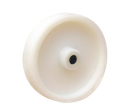 Kółko do wózka, Lite, Polipropylen, Biały, obc.: 150kg, śred.: 100mm, szer.: 32mm