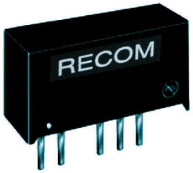 Przetwornica DC-DC, 1W, Uwe 4,5 → 5,5 V DC, Uwy 12V dc, Iwy 84mA, Recom