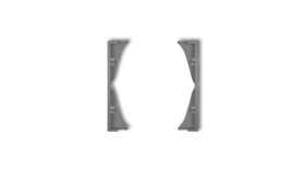 Mini Ramka Pośrednia Do Gniazd Podwójnych Szary Mat 27Mrp-2