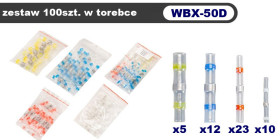 Rurki termokurczliwe z cyną i klejem zestaw 50szt.