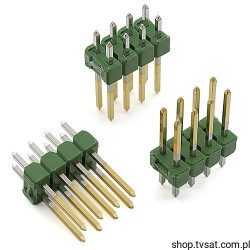 826658-4 Connector 2 x 4 Pin Vertic THT AMP