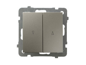 AS Wyłącznik żaluzjowy zwierny przycisk satyna light ŁP-7G/m/45 OSPEL