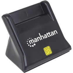 Manhattan 102025 USB-Smartcard Reader for Chip Card Secure Transactions Black