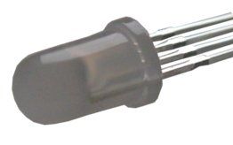 Dioda LED 5mm RGB mleczna, wsp. anoda