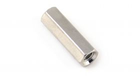 Dystans 15 mm, W/W, M3, mosiężny niklowany