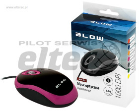 Mysz optyczna BLOW MP-20 USB rĂłĹĽowa