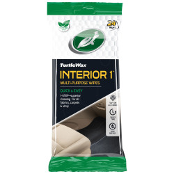 Turtle Wax 54070 Interior 1 Multi-Purpose Wipes (Pack of 24)