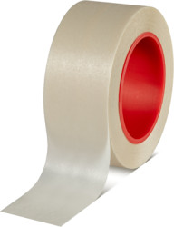 Masking tape, 50 x 0.125 mm, high temperature resistant, PET/fleece, white, 50 m, 04831-00005-00