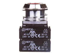 Przycisk sterowniczy 30mm czerwony z samopowrotem 3Z W0-NEF30-K 3X C