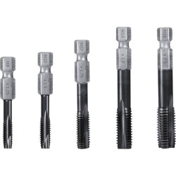 Fein 63110046010 Tap Set M8 M10 M12 M14 M16 HSS 5 pcs Taps &amp; Dies