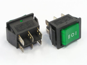 Przełącznik MK-1592 KCD2-203N 230V AC podświetlany ON-OFF-ON