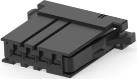 Socket housing, 4 pole, pitch 3.81 mm, straight, black, 1-178288-4