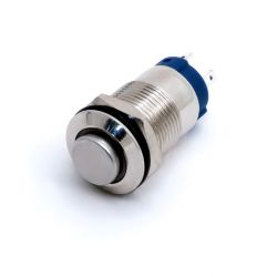 Wodoodporny, okrągły przycisk bistabilny z podświetleniem LED, 12mm (żółty)