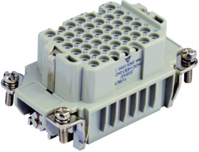 Socket contact insert, H-B 10, 42 pole, unequipped, crimp connection, T2030422201-000