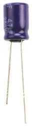 Kondensator 4.7μF 250V dc Radialny, Otwór przelotowy Panasonic roztaw: 3.5mm 8 (Dia.) x 11.5mm