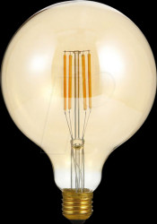 LX023825655 E27 LED lamp, 7 W, 570 lm, 2200 K, gold, filament, dimmable