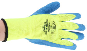Rękawice robocze rozmiar: 10 materiał: Lateks zerwanie: 4 ścieranie: 2 zastosowanie: Ochrona cieplna