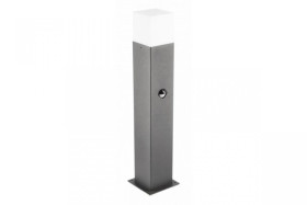 Oprawa ogrodowa LARGO-P PIR 50, E27, MAX.15W, IP44, AC220-240V, 50-60Hz, słupek, grafit