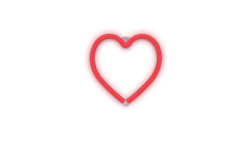 Neon Led Serce Czerwone Bat + Usb Forever Flneo7 Light