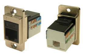 Złącze RJ45 Gniazdo Złącze RJ45 Montaż na panelu Cat6 RS PRO 8-żyłowe