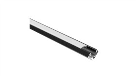 Profil R01 Narożny Czarny + Klosz Mrożony 1M