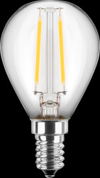 48654 LED filament bulb G45, E14, 1 W, 80 lm, warm white